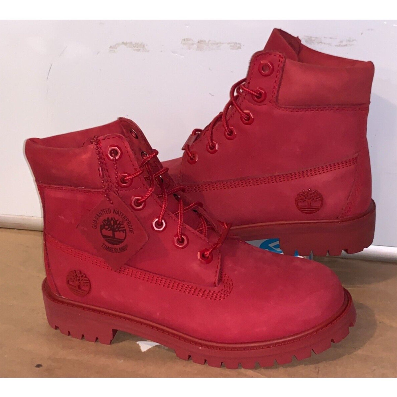 Timberland Boots 6 inch Premium Burgundy Sz 4Y Kids Youth Juniors TB0A5U2Y M49