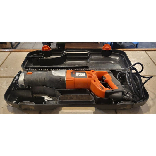 Black + Decker Corded Electric Reciprocating Saw RS600 With Case