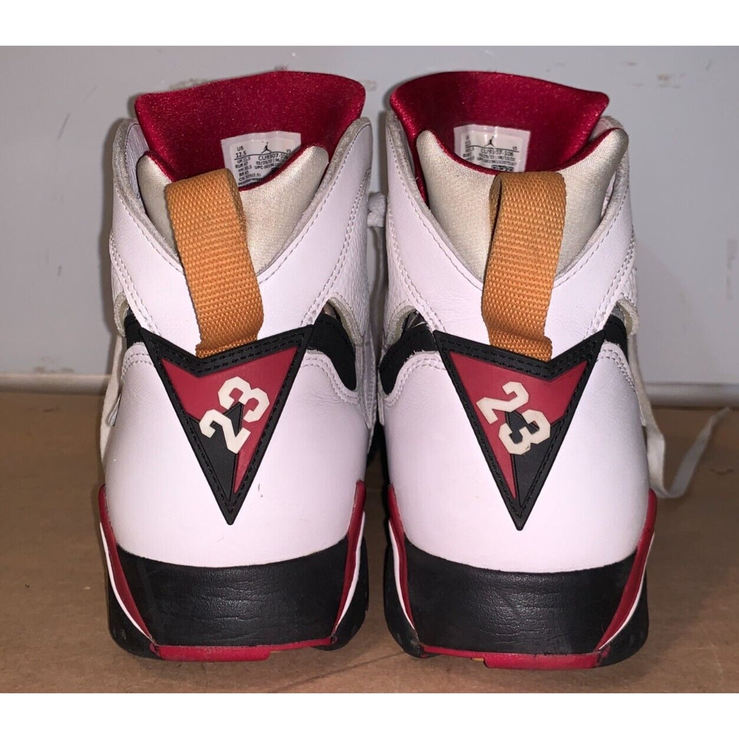 Nike Air Jordan 7 Retro Cardinal 2022 Men’s Size 12.5 White Red CU9307-106