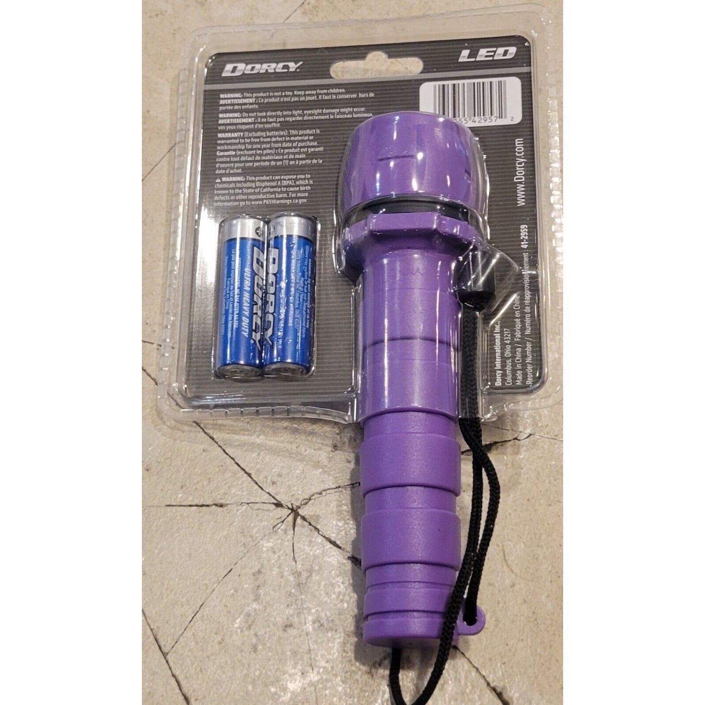 Dorcy LED Weather Resistant Flashlight Purple