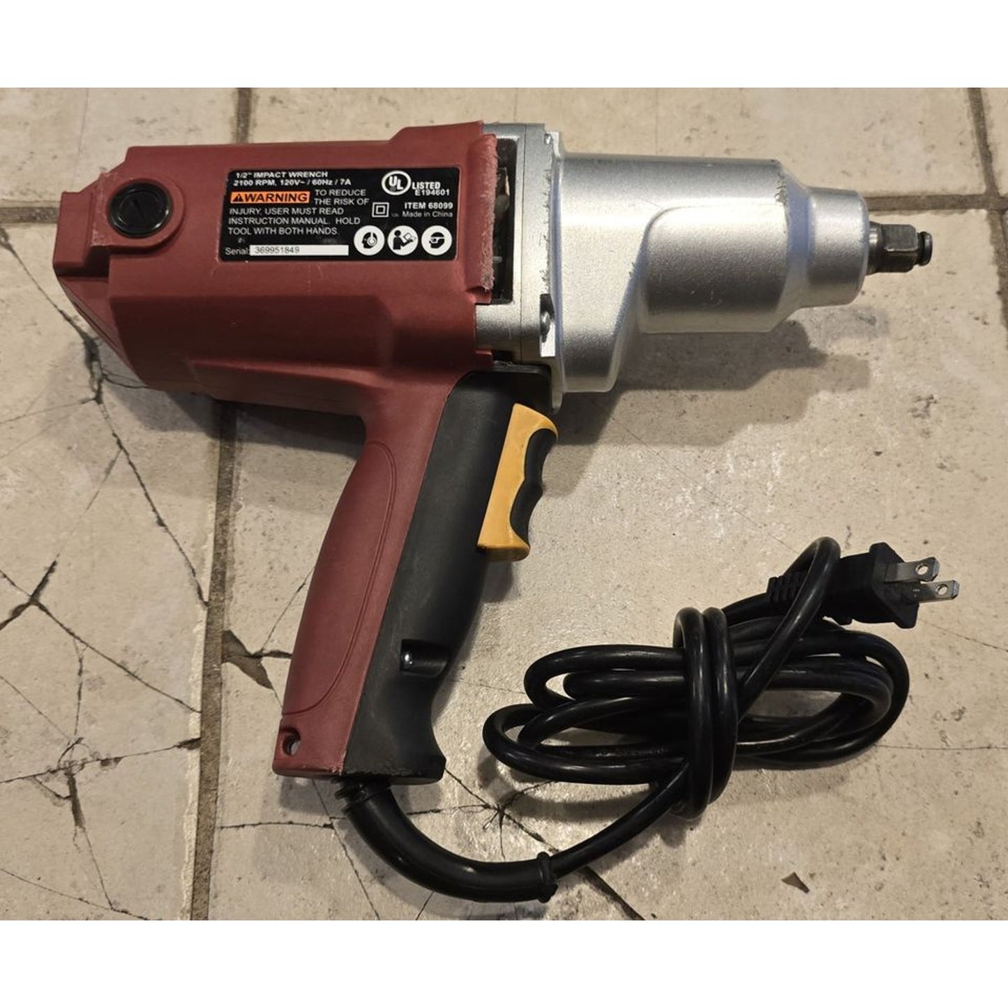 Chicago 1/2" Corded Impact Wrench