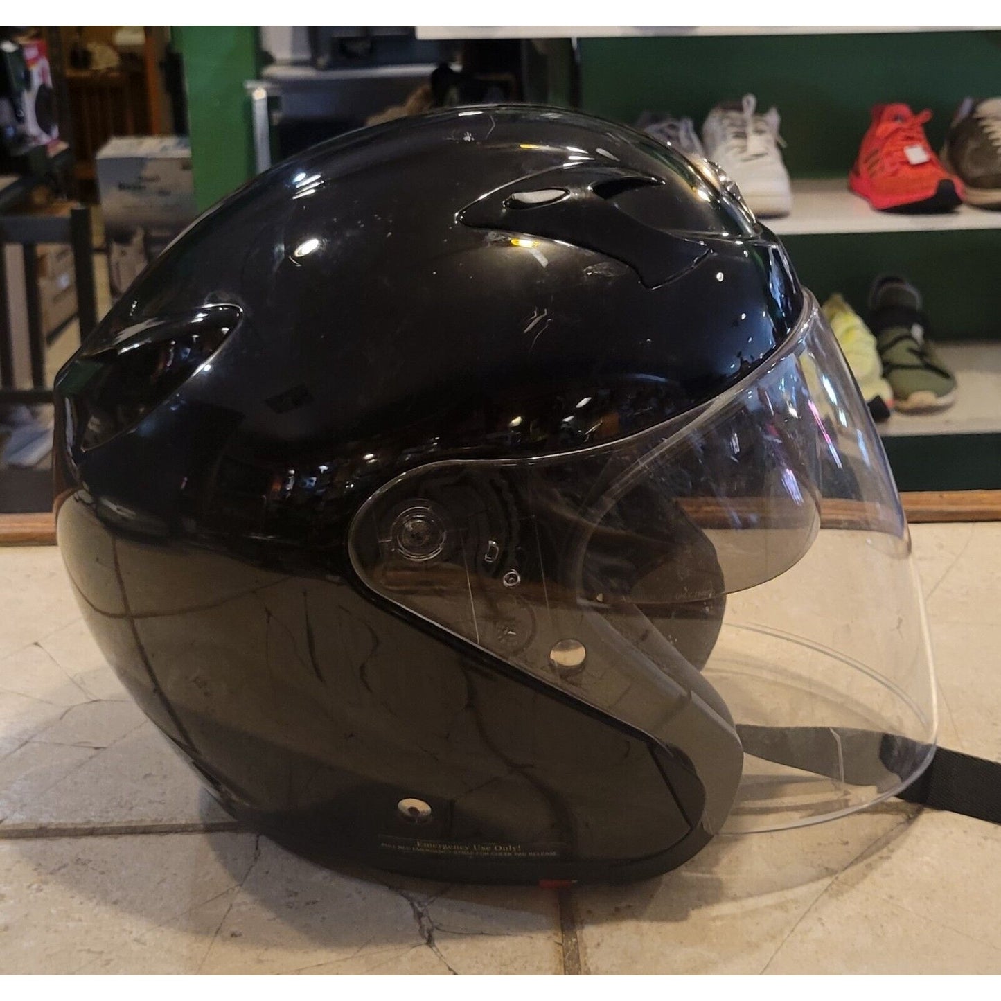 Scorpion EXO-CT220 Open Face Motorcycle Helmet Gloss Black Size Medium