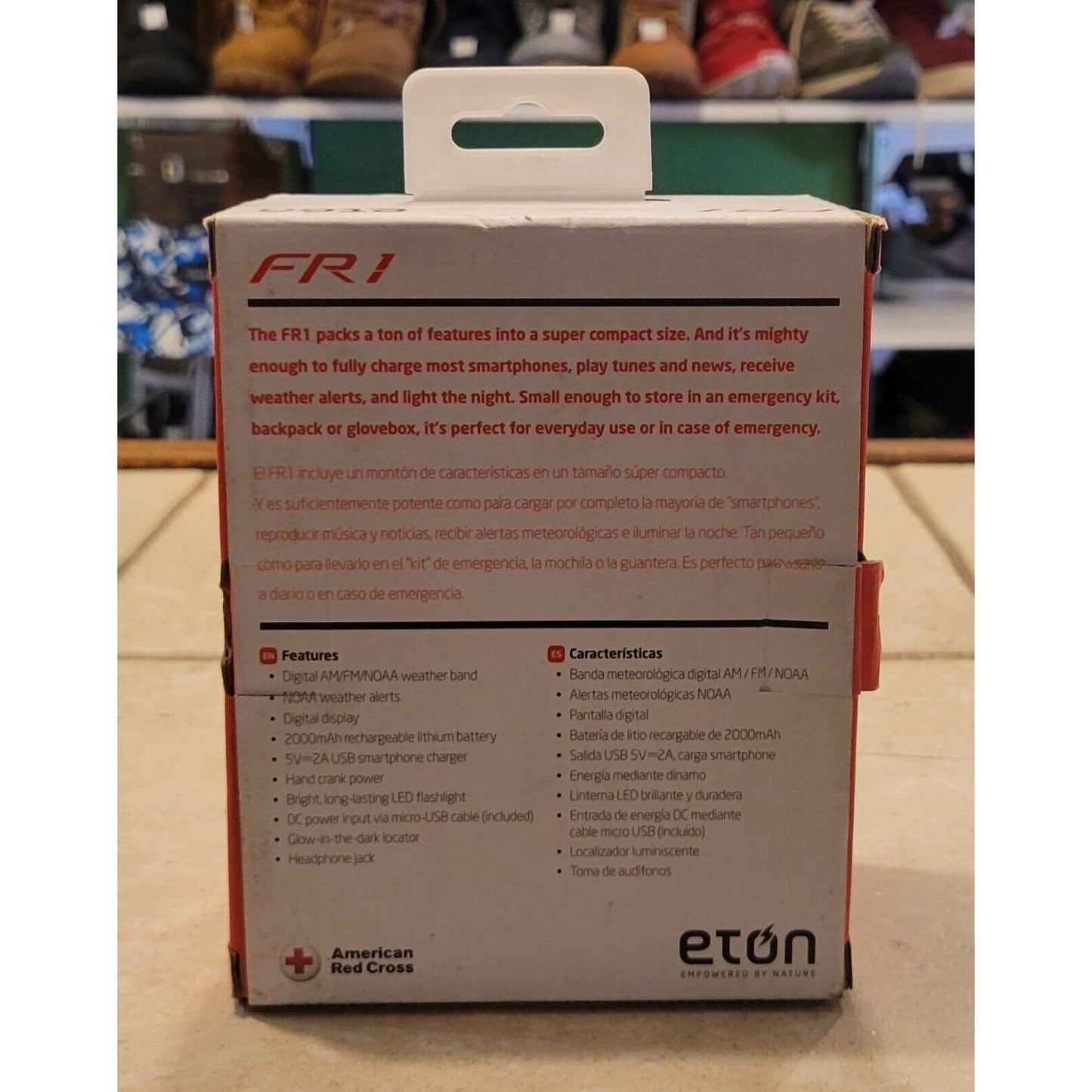 Eton FR1 Multi-Powered Weather Alert Radio Charges Smartphone NEW IN BOX