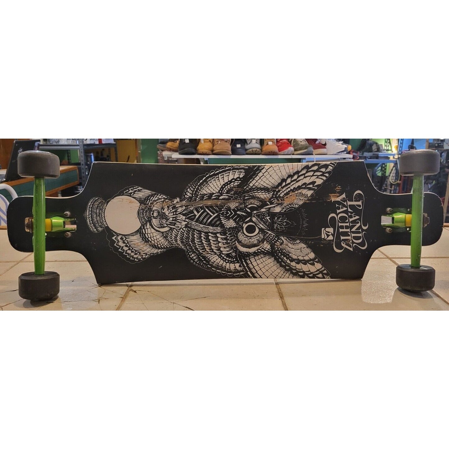 Landyachtz Tomahawk 36” Owl Black Longboard