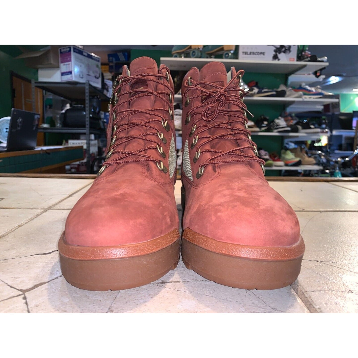 Timberland 6 inch Field Boot Waterproof Rust/Smoked Paprika Men Size 12