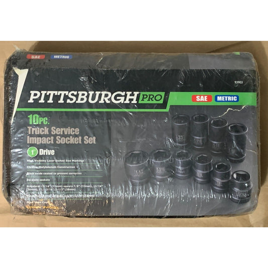 Pittsburgh Pro 67960 3/4" Drive SAE Impact Sockets 1" to 1-1/2" 8pc Set