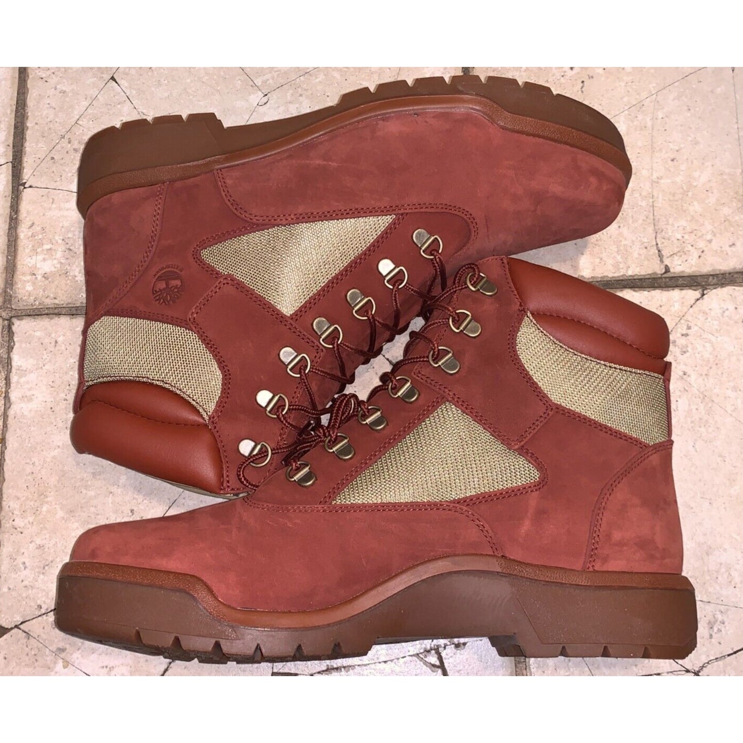 Timberland 6 inch Field Boot Waterproof Rust/Smoked Paprika Men Size 12