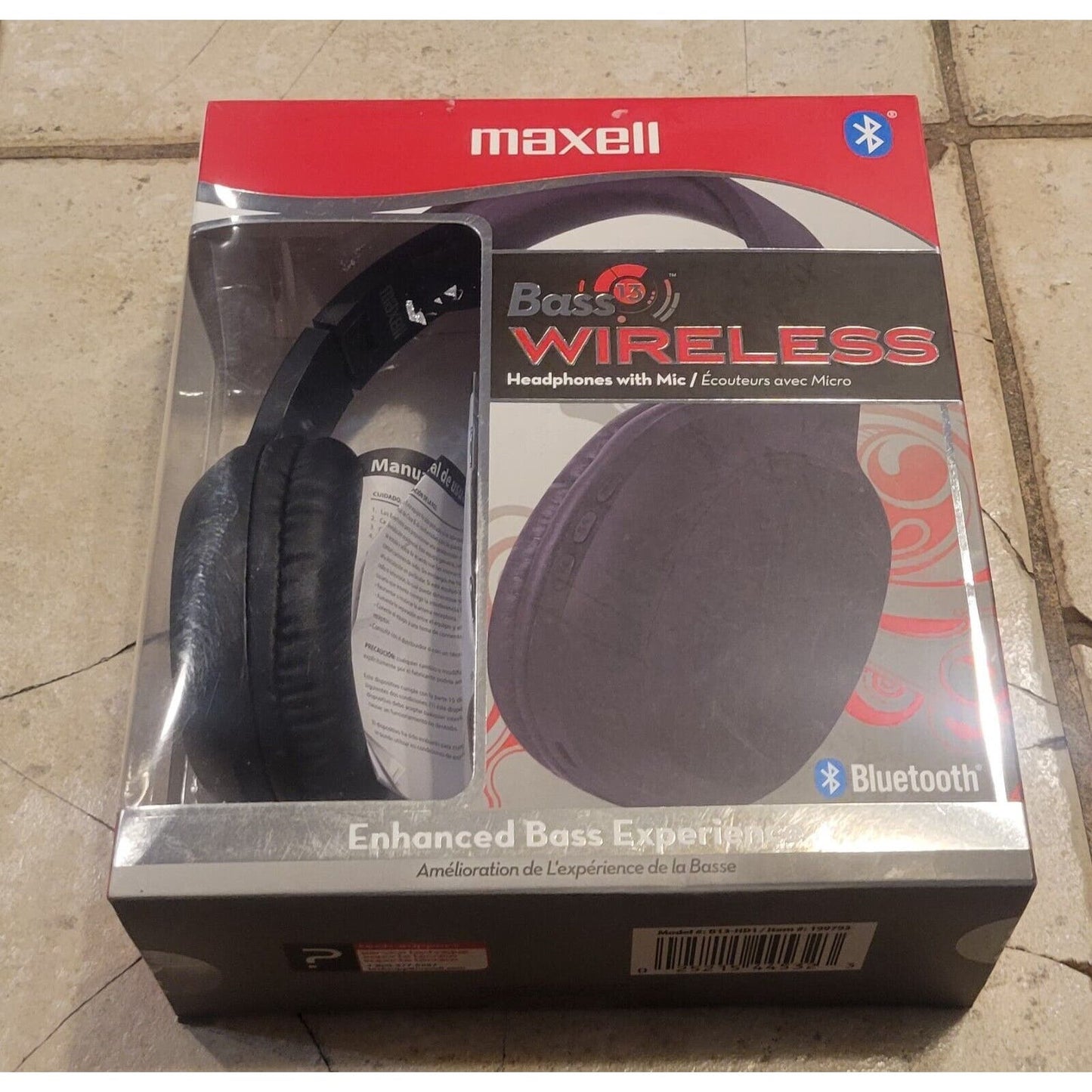 Maxell Bass13 199793 Wireless Headset with Built-in Mic and Playback Controls