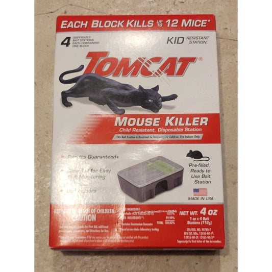 Tomcat Press 'N Set Mouse Trap, Plastic, Spring-Loaded Mouse Killer with Grab-Ta