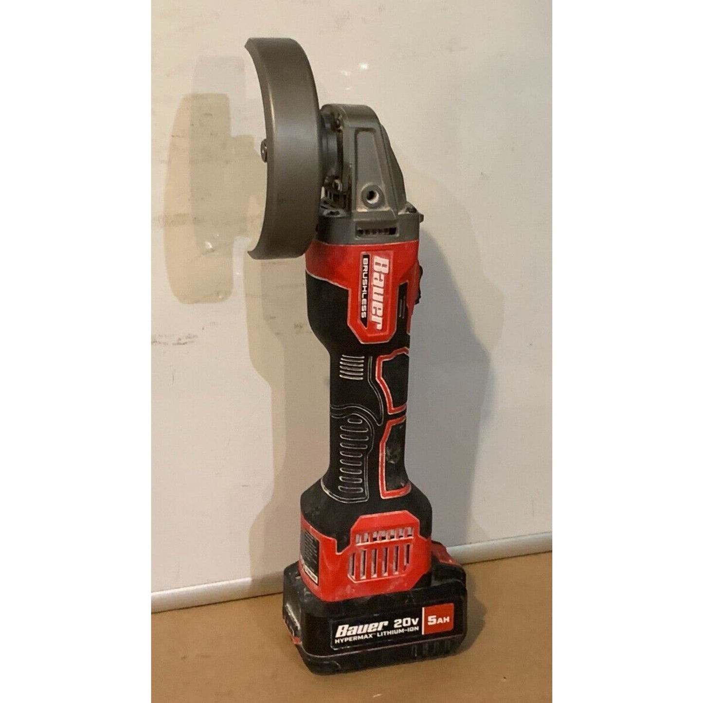 BAUER 20V Brushless Cordless 4-1/2 in. Slide Switch Angle Grinder w/ Battery