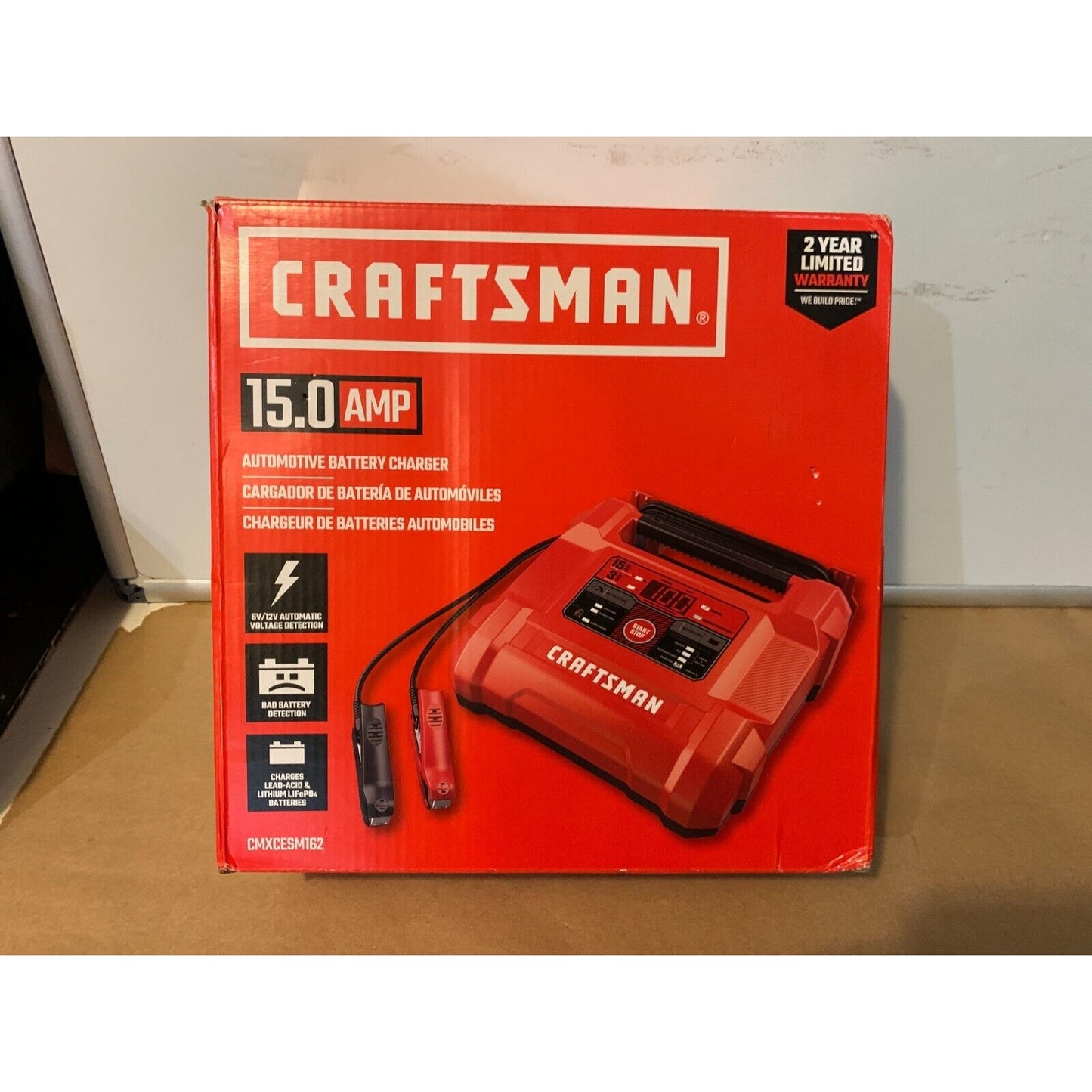 CRAFTSMAN Battery Charger and Maintainer 15A 6V/12V Automotive CMXCESM162