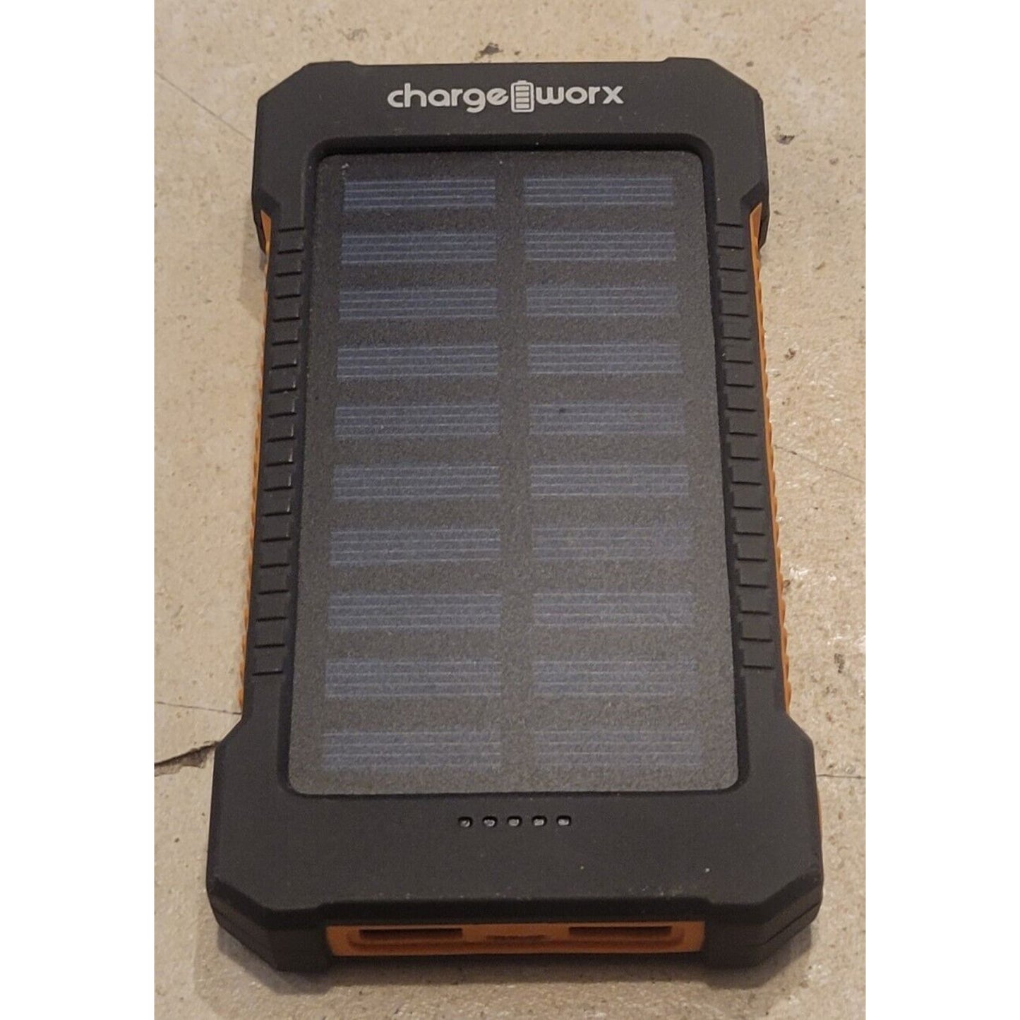 CHARGE WORX Solar Powered IPX4 Weather Drop Proof 10,000 mAh PORTABLE POWER BANK