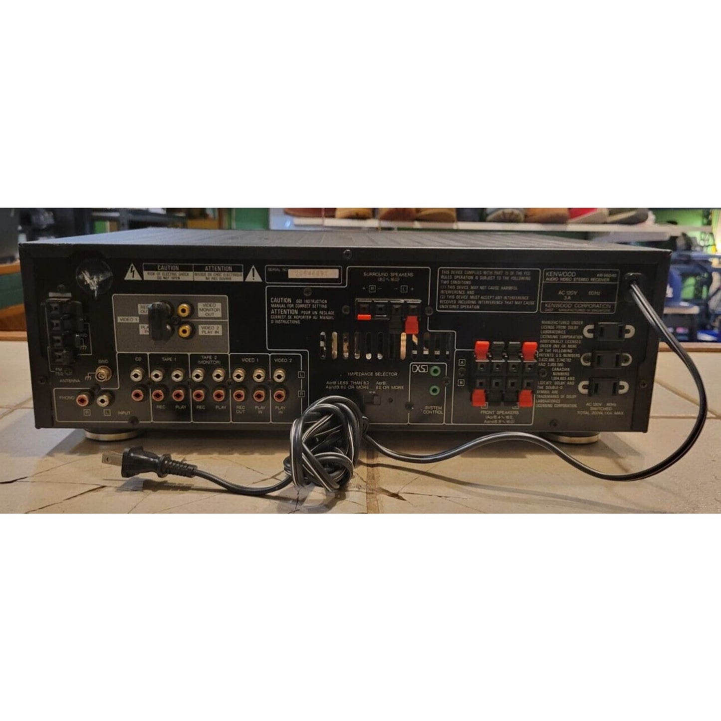 Kenwood KR-V9020 Audio-Video Stereo Receiver