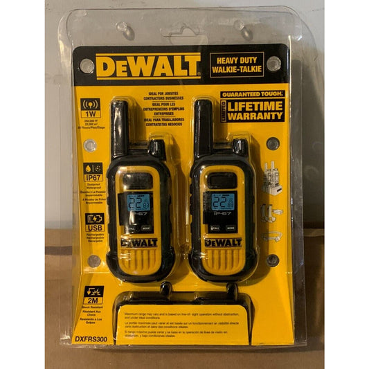 DeWalt DXFRS300 Heavy Duty Walkie-Talkie Set NEW