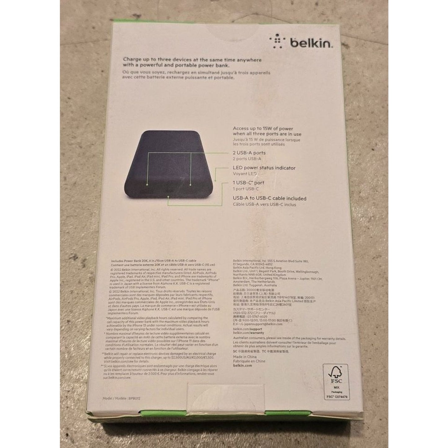 Belkin BoostCharge 20K Portable Charger