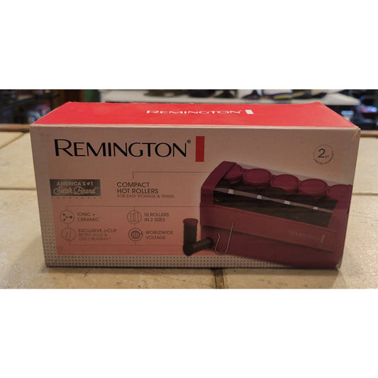 Remington H1015 Compact Hot Rollers Set of 10 Ceramic Travel Hair Setter