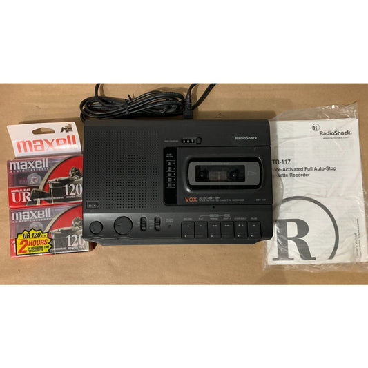 Optimus RadioShack CTR-117 Desktop Cassette Recorder/Player with Voice Control