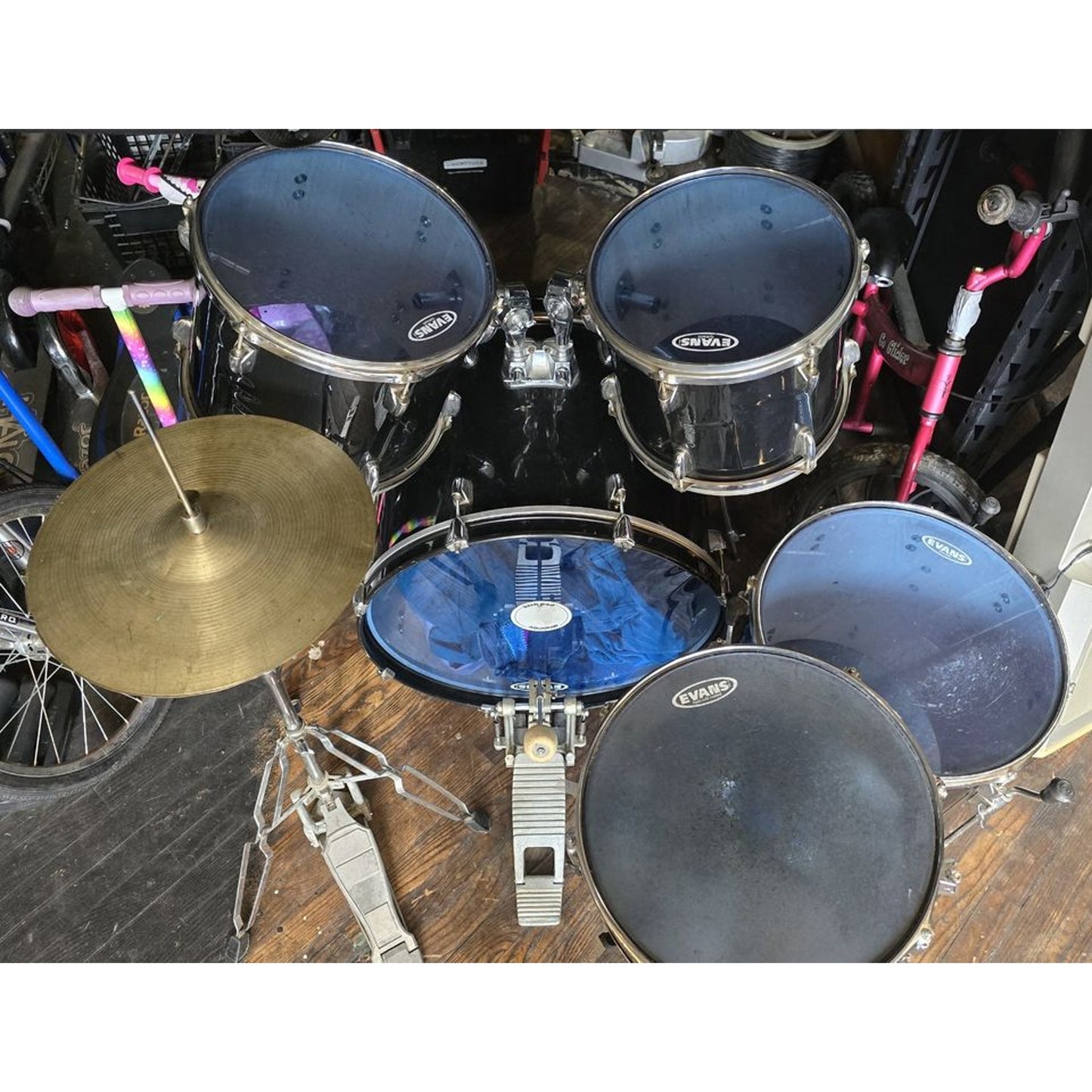 Evans 6-Piece Drum Set w/ Other High-hats & Cymbals