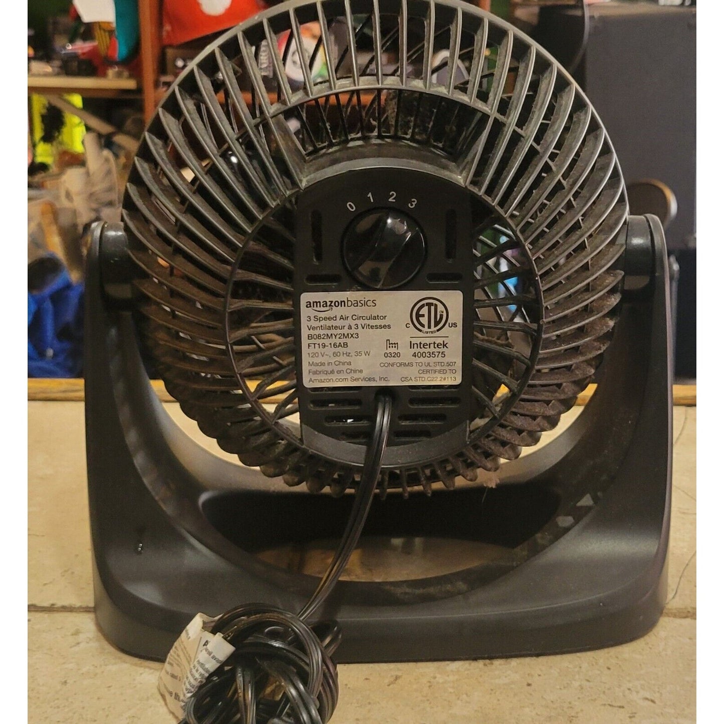 Amazon Basics 11-Inch Air Circulator Fan with 90-Degree Tilt Head and 3 Speed