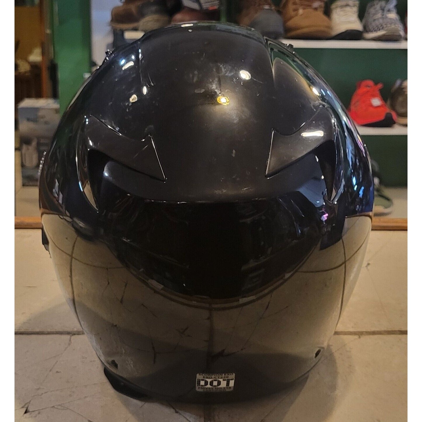 Scorpion EXO-CT220 Open Face Motorcycle Helmet Gloss Black Size Medium