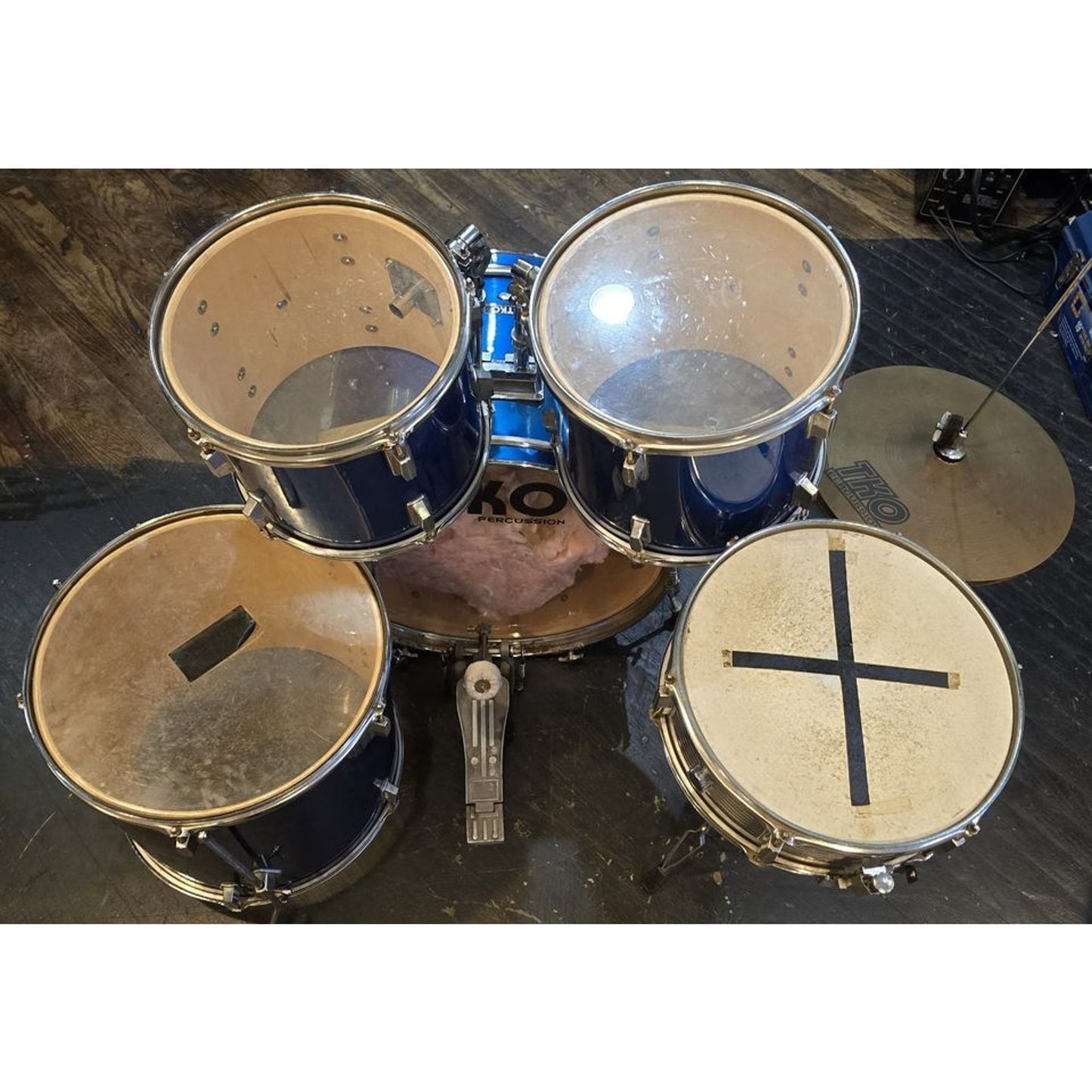 TKO 6-Piece Drum Set w/ Other High-hats & Cymbals