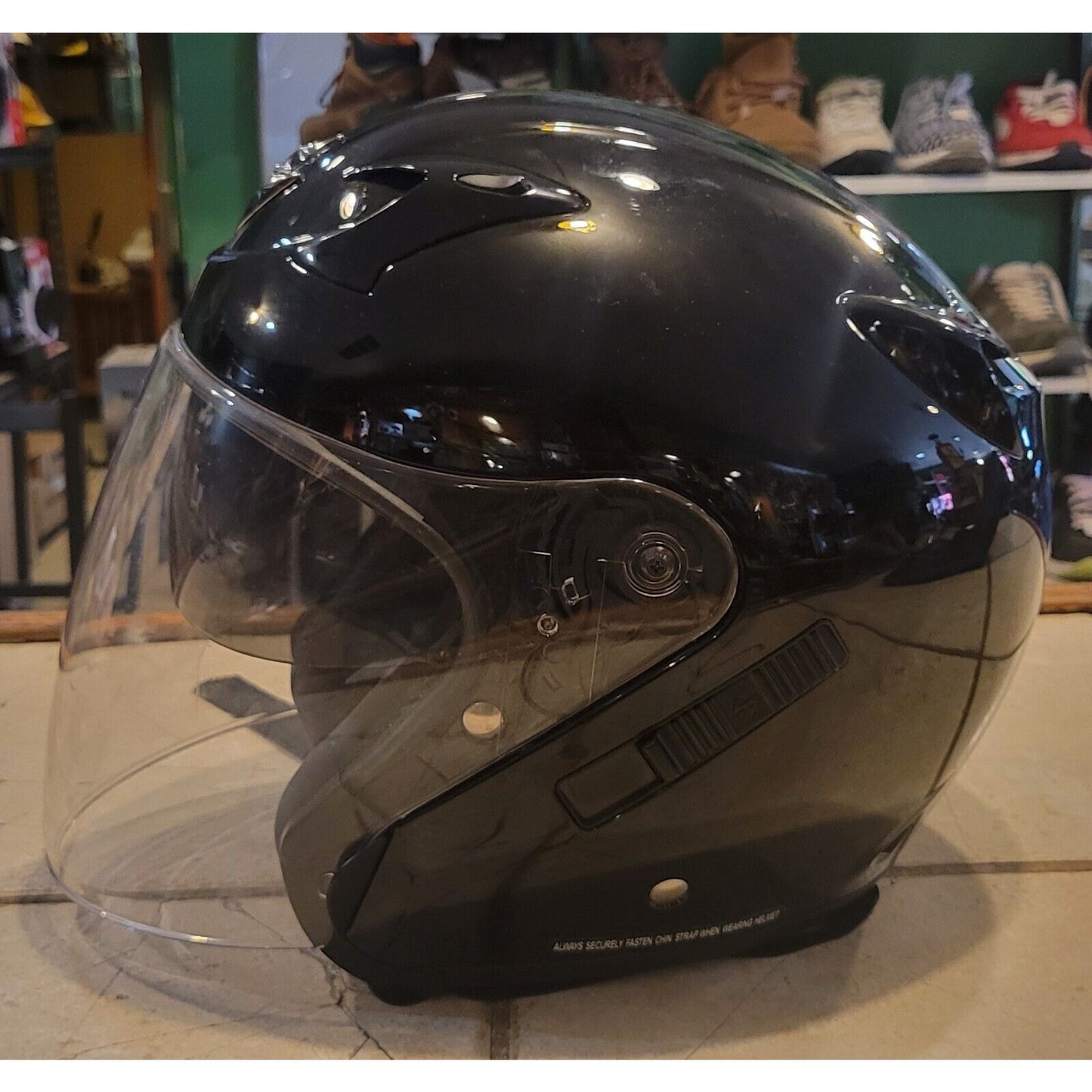 Scorpion EXO-CT220 Open Face Motorcycle Helmet Gloss Black Size Medium