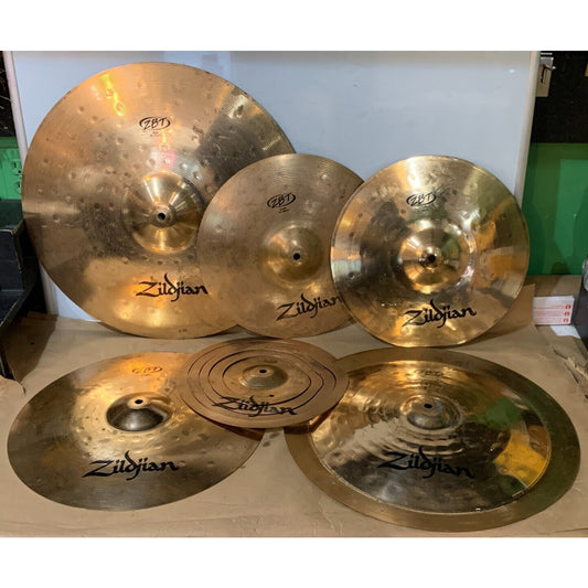 Zildjian Cymbal Lot - 20" Ride, 18" China, 16"/14" Crash, 14" HiHat, 12" Spiral