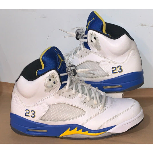 Nike Air Jordan 5 Retro Laney 2013 White Varsity Maize 136027-189 Men’s Size 12