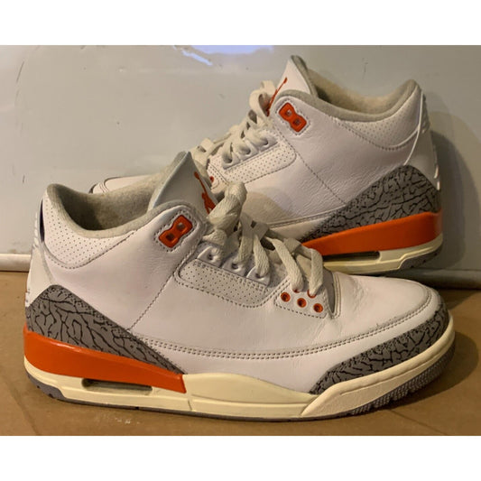 NIKE AIR JORDAN III 3 RETRO GEORGIA PEACH WHITE COSMIC CLAY ORANGE CEMENT SIZE 9