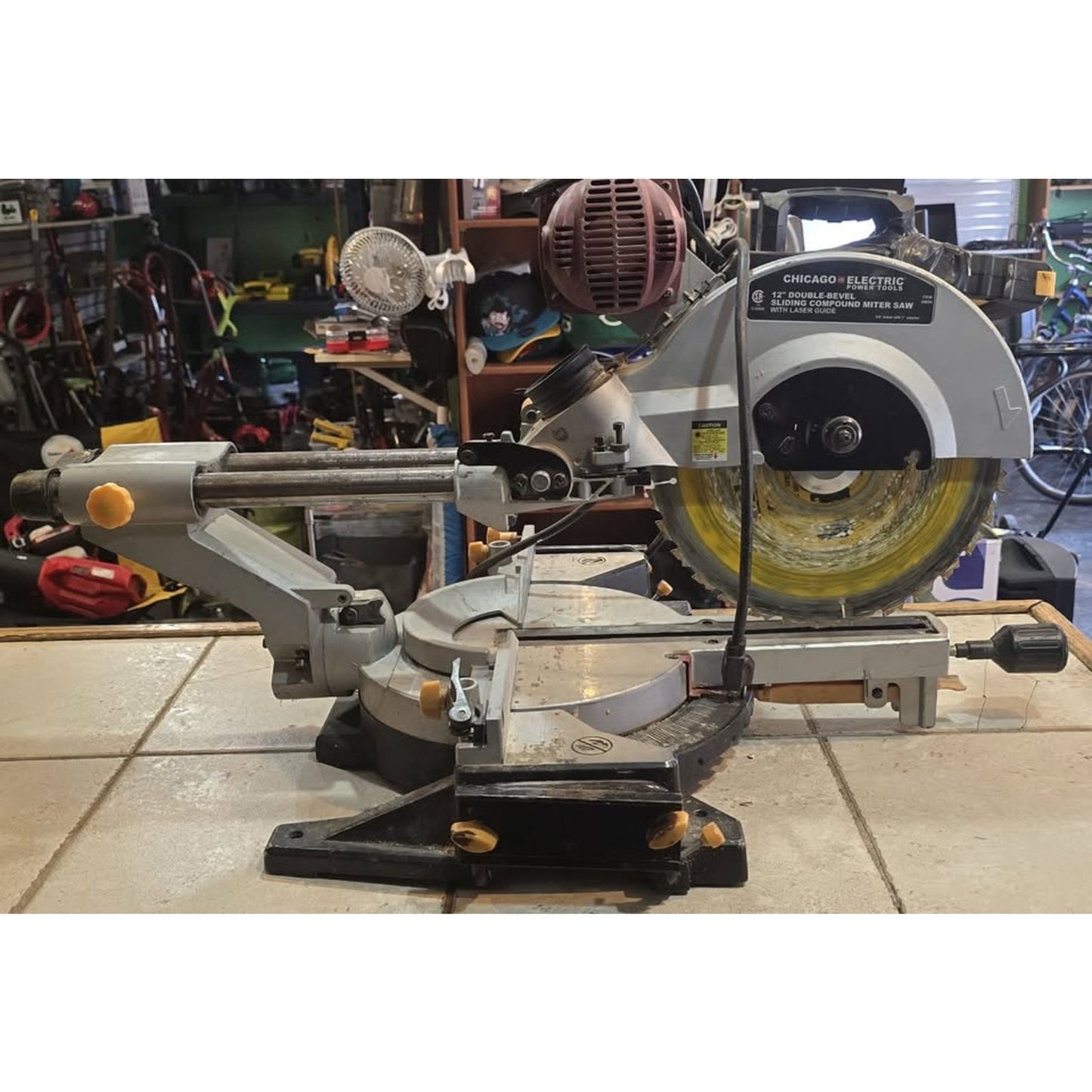 Chicago Electric 12" Double Bevel Sliding Compound Miter Saw w/ Laser Saw