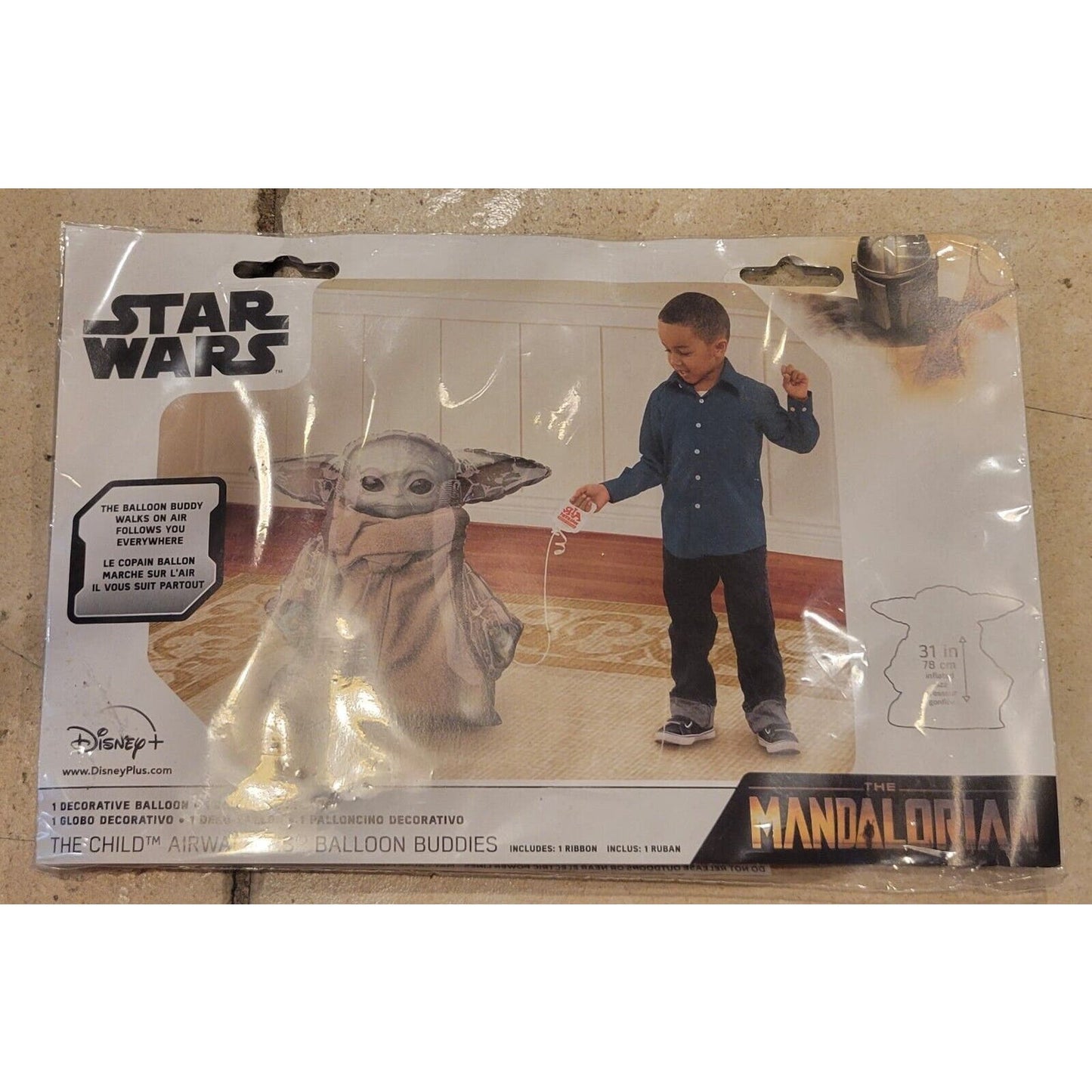 31" Star Wars Mandalorian the Child Airwalker Foil Balloon,