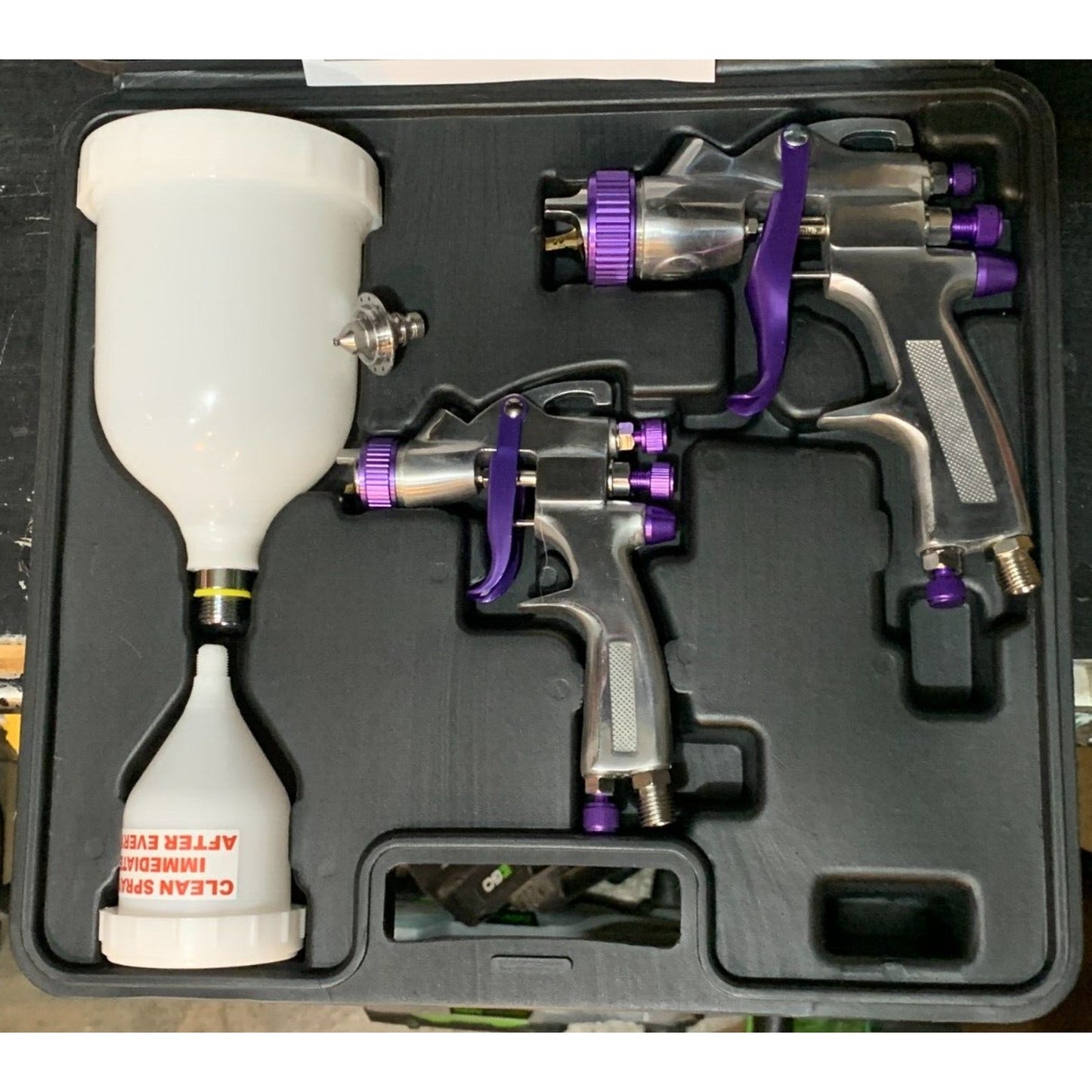 Central Pneumatic 2pc Professional Automotive HVLP Air Spray Gun Kit