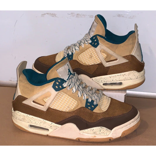 Nike Air Jordan 4 Retro GS Cacao Wow Brown Teal FB2214-200 Sneakers GS Size 6Y